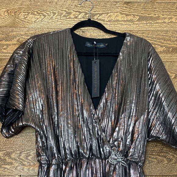 x REVOLVE House Of Harlow 1960 Sabrina Dress in Gunmetal Stretch Size M NWT - Picture 5 of 8